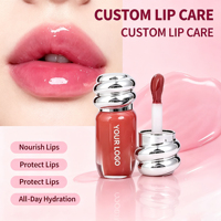 Gloss à lèvres personnalisé avec logo, imperméable, haute pigmentation, repulpant, longue tenue, végan, hydratant, non collant, fini transparent comme du verre
