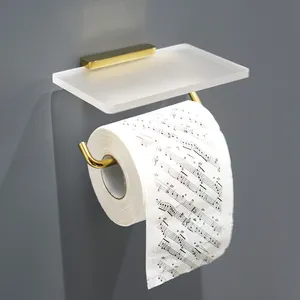 2022 High quality bathroom set toilet paper holder with shelf