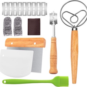 Bộ giỏ ủ bột sourdough tròn 9 inch Superbaking, dụng cụ làm bánh mì bằng mây & dao cắt bánh ngọt, thiết yếu cho nghệ thuật làm bánh - Product Image 2