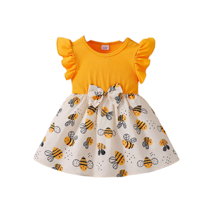 Completo Casual Estivo Primaverile per Bambine, Nuovo Set Alla Moda con Gonna a Maniche Lunghe con Volant e Pantaloncini in Cotone - Product Image 5