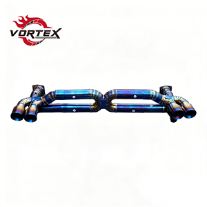 Escape Catback Recto VORTEX Burnt Rainbow Ti para Porsche 911 991.2 Turbo S 2016-2024 de Alto Rendimiento - Product Image 1