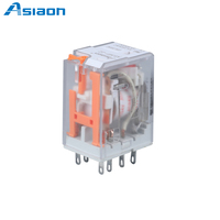Relais électrique miniature en époxy Asiaon AS36F 2Z 8 broches 5A/10A 250VAC/30VDC avec bouton de test LED CE/CQC
