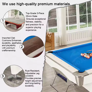 โต๊ะพูลเชิงพาณิชย์ดีไซน์ใหม่ทันสมัยจากผู้ผลิตโดยตรง ขนาด 9 ฟุต สำหรับคลับสันทนาการ - Product Image 2