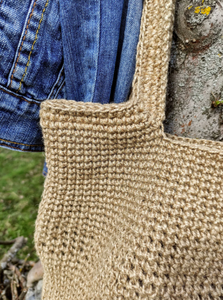 Borsa ecologica in juta all'uncinetto per donna cesto di iuta fatto a mano in vimini da spiaggia borsa estiva regalo per lei - Product Image 4