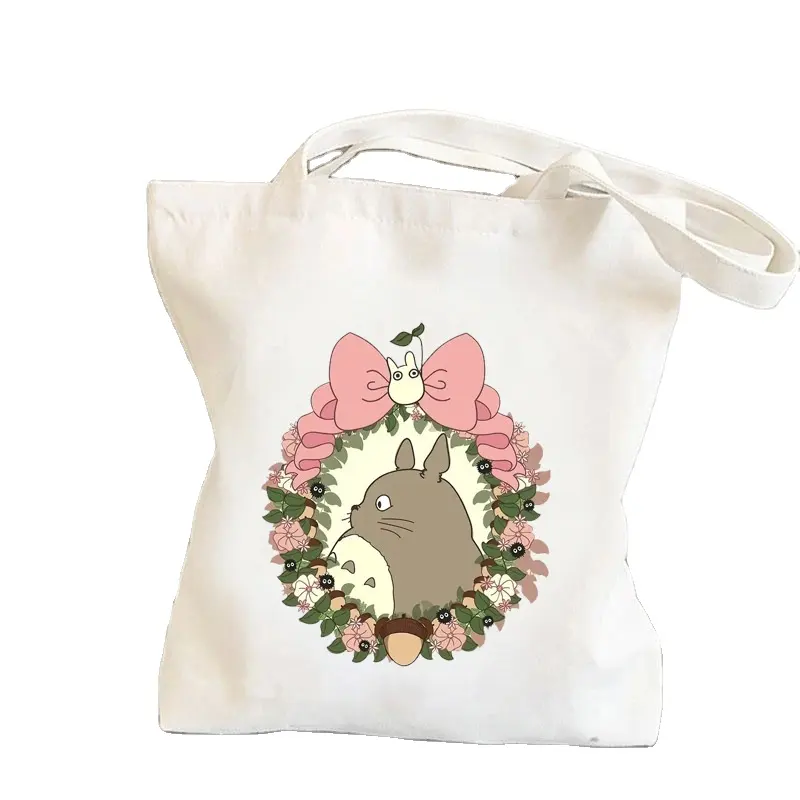 Borsa della spesa pieghevole a basso prezzo personalizzata per Kazze in tela di cotone in bianco borsa da imballaggio Tote Bag con cerniera