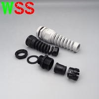 WSS Noir Blanc M12/16/20/25 Anti-traction Nylon Cord Grip M Cable Glands Réglable UI _ et RoHS Conforme