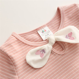 Ropa al por Mayor para Niñas, Camiseta de Manga Larga a Rayas con Estampado de Algodón Taiwanés, Compra al por Mayor desde China - Product Image 3