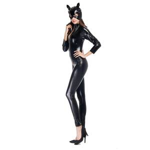 Nuevo Mono de Noche para Mujer, Disfraz Sexy de Gato para Halloween, de Cuero Sintético, para Actuaciones en Bares y Escenarios - Product Image 2