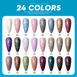 JTING arrivo del nuovo anno 24 colori conchiglia gel smalto collezione effetto creativo filo perla gel <span class=keywords><strong>nal</strong></span> polacco set OEM - Product Image 4