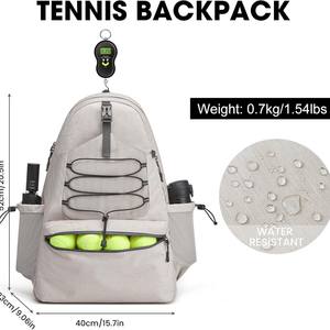 Factory <b>Large</b> Capacity 2 Tones Polyester Tennis Racket Bag for Men and <b>Women</b> Tennis <b>Backpack</b> for 2 Rackets and Shoes - Product Image 5