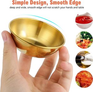 Juego de Platos para Salsas y Cucharas para Condimentos de Acero Inoxidable Premium, Ideales para Restaurantes y Barbacoas - Product Image 3