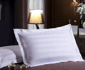 Sang trọng 3cm sọc khách sạn bedding Set 100% cotton trắng thêu khách sạn Khăn trải giường cho khách sạn 5 sao - Product Image 3