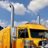 Nouvelle Offre Spéciale : Tuyaux d'échappement en acier personnalisés pour camions, style corne de taureau FLO-VIC
