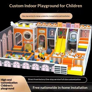 Grand château <span class=keywords><strong>de</strong></span> jeu intérieur, équipement <span class=keywords><strong>de</strong></span> <span class=keywords><strong>parc</strong></span> <span class=keywords><strong>d</strong></span>'attractions pour enfants, toboggan <span class=keywords><strong>de</strong></span> maternelle, bureau <span class=keywords><strong>de</strong></span> vente, restaurant parent-enfant - Product Image 4