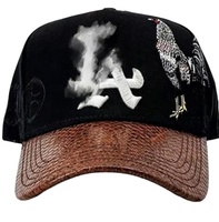 Gorra de Béisbol Deportiva Vintage de Cinco Paneles con Bordado a Mano y Estampado en Relieve, Transpirable e Impermeable, Diseño Unisex