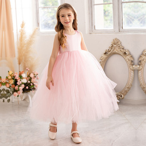 Robe de princesse en tulle pour filles, idéale pour l'été, les mariages, les anniversaires, les fêtes, les défilés et les spectacles sur scène - Product Image 4