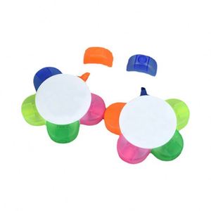 ปากกาทรงกลีบดอกไม้ขนาดเล็ก พร้อมไฮไลท์เตอร์พิมพ์ลาย UV และโลโก้ - Product Image 2