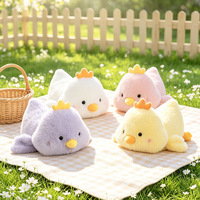 Fabricant de peluches personnalisées : Poussins jaunes couchés mignons, animaux en peluche, oreillers à câliner, jouets en peluche lestés doux pour compagnon de sommeil