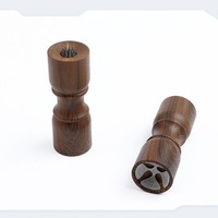 Outil de réparation de pointe de queue de billard 2-en-1 : Piqueur et ponceuse avec poignée antidérapante à texture bois – Accessoire d'entretien pour pointe de queue