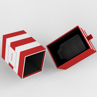 Boîte cadeau de luxe personnalisée en matériaux recyclés pour bijoux, avec doublure en éponge, tiroir coulissant et logo, pour collier et bracelet