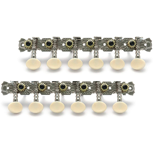 Clavijas de afinación de guitarra acústica de <span class=keywords><strong>12</strong></span> <span class=keywords><strong>cuerdas</strong></span> cromadas 6L 6R al por mayor, cabezales de máquina de mandolina con un solo orificio - Product Image 1