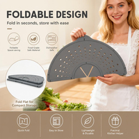Protection anti-éclaboussures en silicone pliable avec logo personnalisé, qualité alimentaire, accessoire de cuisine, vente en gros, directement de l'usine OEM