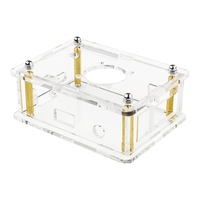 Boîtier de protection transparent en acrylique Orange Pi 3 LTS avec ventilateur de refroidissement Refroidissement actif pour Orange Pi 3lts