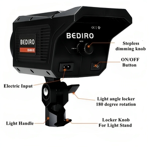 100W gắn kết cài đặt dẫn ánh sáng, Studio chụp ảnh, máy ảnh phim trực tiếp, quay video điện thoại di động, làm đẹp và trang điểm điền L - Product Image 4