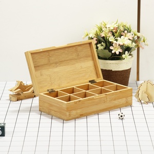 Wholesale High Grade Tea Packaging Custom Logo Wooden Bamboo Organizer Tea Boxes