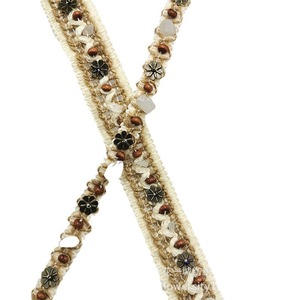 <span class=keywords><strong>Bandeau</strong></span> en corde de chanvre fait à la main de style bohème ethnique perlé accessoires uniques de vêtements dentelle de code à barres en pierre votre sangle de mode - Product Image 5