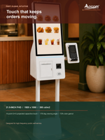 Système de point de vente, écran tactile tout-en-un de 21,5 pouces, kiosque en libre-service avec imprimante de reçus et scanner pour la vente en gros