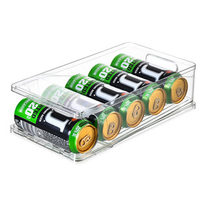 自動ディスペンサービンソーダビール缶飲料用クリアプラスチックフリーザー収納ボックス長方形射出冷蔵庫ドリンク - Product Image 2