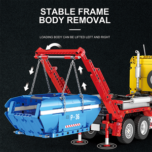 Reobrix - Juego de Bloques de Construcción de Grúa de Carga RC de Alta Tecnología con Certificación CPC/EN71, Modelo Mecánico P-36, Ladrillos Técnicos para Bricolaje - Product Image 6