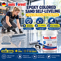 Revêtement de sol époxy CE, sable coloré, auto-nivelant, 1 gallon, peinture pour sol, garage, bricolage, résistant à la chaleur, antidérapant, imperméable
