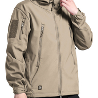 Veste tactique softshell camouflage Multicam CP pour adultes, coupe-vent, imperméable, col montant, fermeture éclair, polaire, pour sports de plein air