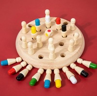 Juguetes Educativos Montessori, Juego de Memoria de Madera Colorido, Juego de Memoria Interactivo con Palitos de Colores