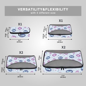 Hawaiian Customized Puakenikeni Lei Visible Mesh Travel <b>Cubes</b> Storage Luggage Organizer Travel Accessories Compression Packing - Product Image 4