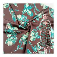 Tissu satiné chinois tissé 100 % polyester, motif floral imprimé, antistatique, poids moyen, haute qualité, pour vêtements de nuit pour femmes et filles