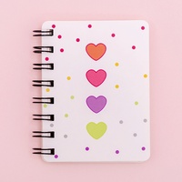 Carnet de poche A7 à spirale, motif petite fleur de dessin animé, 80 feuilles, mini, portable, à feuilles mobiles, idéal comme cadeau