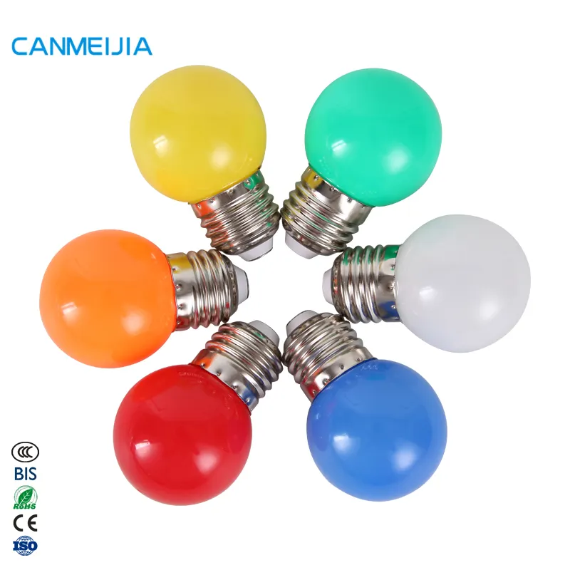 3W E27 Holder 220V White Red Blue Green Yellow Orange Pink Color Wholesale Mini Bubs Decoration Colorful Led Lighting Lamp