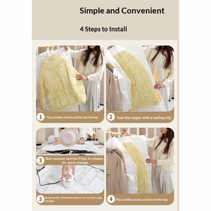 <span class=keywords><strong>Housse</strong></span> <span class=keywords><strong>de</strong></span> rangement pour vêtements anti-poussière suspendue, sac <span class=keywords><strong>de</strong></span> compression sous vide pour doudoune XINYI XY221, design <span class=keywords><strong>gain</strong></span> <span class=keywords><strong>de</strong></span> <span class=keywords><strong>place</strong></span> - Product Image 6