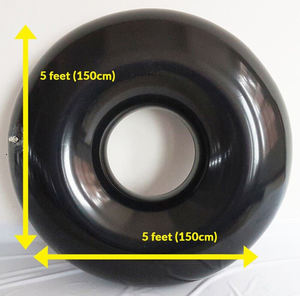Énorme anneau de bain noir <span class=keywords><strong>5</strong></span> <span class=keywords><strong>pieds</strong></span> brillant <span class=keywords><strong>piscine</strong></span> jouet grand tube <span class=keywords><strong>gonflable</strong></span> - Product Image 5