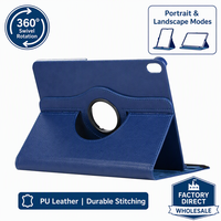 Étui de protection antichoc pour tablette en cuir PU et cuir PC rotatif à 360 degrés pour iPad Pro 11 M4 2024