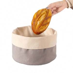 Bolsa de Pan Reutilizable de Lino, Bolsa de Pan de Lino Natural Orgánico, Algodón Orgánico para Pan Casero - Product Image 1