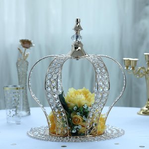 Centro <span class=keywords><strong>de</strong></span> Mesa Dorado Metálico con Corona Plateada <span class=keywords><strong>de</strong></span> Moda, Soporte <span class=keywords><strong>de</strong></span> Cristal <span class=keywords><strong>para</strong></span> Pastel <span class=keywords><strong>de</strong></span> Boda, <span class=keywords><strong>para</strong></span> Mesa <span class=keywords><strong>de</strong></span> Postres <span class=keywords><strong>de</strong></span> Fiesta y <span class=keywords><strong>Flores</strong></span> - Product Image 6