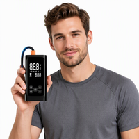 Compresseur d'air portable 150 PSI avec écran LCD, arrêt automatique et lumière d'urgence pour voiture