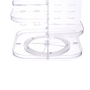 Moda Simple fábrica al por mayor personalizado transparente <span class=keywords><strong>360</strong></span> giratorio cuadrado desmontable caja de almacenamiento de cuidado - Product Image 5