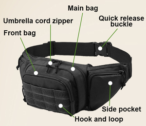 पोर्टेबल हाइकिंग चल रही छलावरण सामरिक छोटे बम्बन कमर बैग फेनी स्पोर्ट पैक पाउच - Product Image 3
