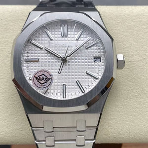 Montre mécanique de luxe de qualité supérieure, étanche, 41 mm, mouvement APS 4302, 15510, étanche, cadran blanc Audemars - Product Image 1