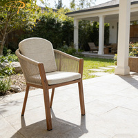 Transferencia térmica de aluminio, muebles de exterior, Hotel, balcón, jardín, comedor, silla de ratán con cojín